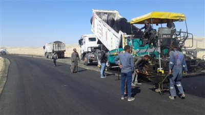 إعادة رصف ورفع كفاءة 6 كم بطريق 