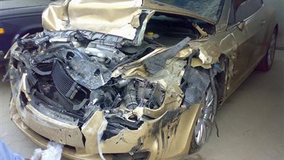 توقف الحركة المرورية بالطريق الزراعي بسبب حادث تصادم بالبحيرة