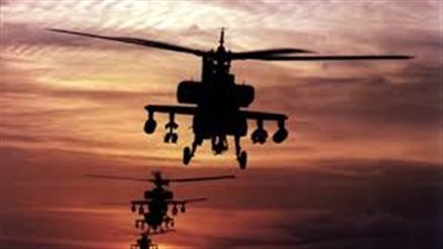 طائرات الأباتشي تلاحق المتهمين بمهاجمة محطة كهرباء الشيخ زويد