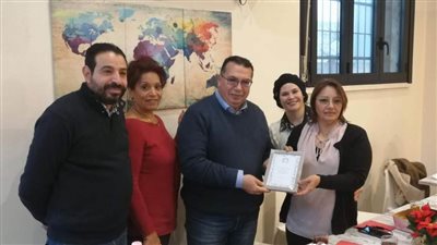 تكريم المستشار العمالي بإيطاليا لجهوده في تحسين ورعاية أوضاع العمالة المصرية