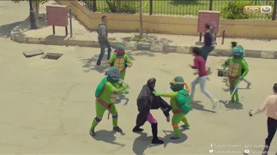 بالفيديو.. سلاحف النينجا تلقن مي عمر درسا قاسيا في «ريح المدام»