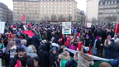 تظاهرة شرق فرنسا دعمًا للشعب الفلسطيني