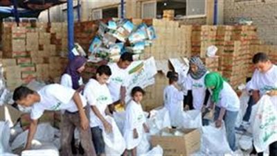 بنك طعام دمياط يوزع 700 «شنطة» رمضانية على المحتاجين
