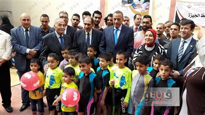 بالصور.. محافظ الجيزة يزور دار أيتام في أول أيام العيد