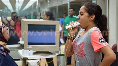 بالصور.. فحوصات طبية لشباب الإسكواش استعدادًا للمونديال