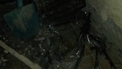 حريق في مدخل عقار سكني بدمياط