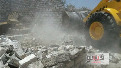 إزالة تعديات على 1400 متر أرض زراعية بطلخا في القليوبية