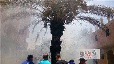 حريق في منطقة سكنية بالوادي الجديد بسبب الألعاب النارية