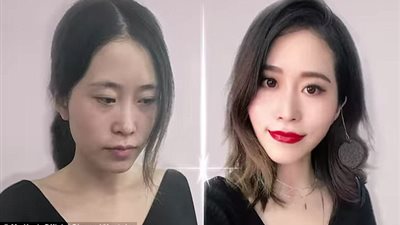 بالفيديو والصور.. فتاة تضع مكياجا كاملا باستخدام الطعام