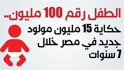 الطفل رقم 100 مليون.. حكاية 15 مليون مولود جديد في مصر خلال 7 سنوات| إنفو جراف