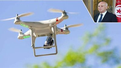 مروحية عسكرية تحلق فوق منزل رئيس تونس بعد رصد طائرة بدون طيار
