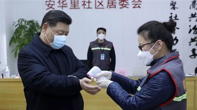 أول ظهور علني للرئيس الصيني منذ بدء تفشي فيروس 