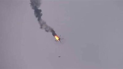 اشتعال طائرة في الجو تابعة للجيش السوري | فيديو
