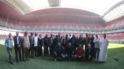الوفد الإعلامي يلبي دعوة لجنة المشاريع والإرث القطرية لزيارة ملعب البيت
