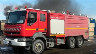 إخماد حريق محدود في خط غاز بالمطرية