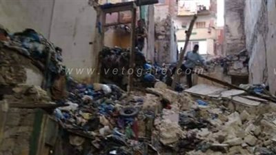 انهيار أجزاء من عقار بالإسكندرية دون إصابات