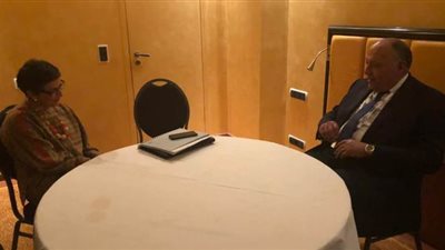 شكري يلتقي وزيرة الشئون الخارجية والاتحاد الأوروبي والتعاون الإسبانية