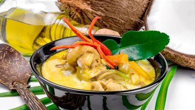 طريقة عمل حساء الكابوريا بحليب جوز الهند