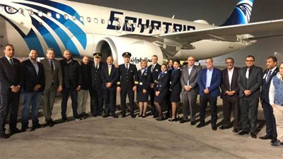 مطار القاهرة يستقبل طائرة مصر للطيران الثانية من طراز إيرباص