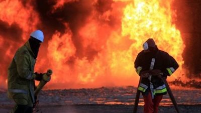 انتداب المعمل الجنائي لمعاينة حريق كابل كهرباء في المطرية