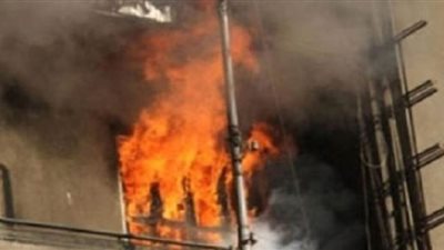 إخماد حريق داخل شقق سكنية في مصر القديمة
