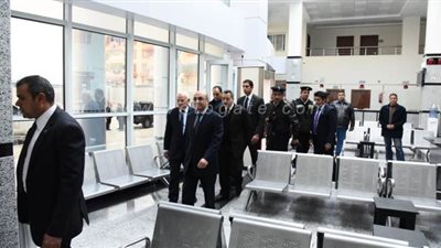 وزير العدل ومحافظ بورسعيد يتفقدان أعمال تطوير مجمع المحاكم | صور