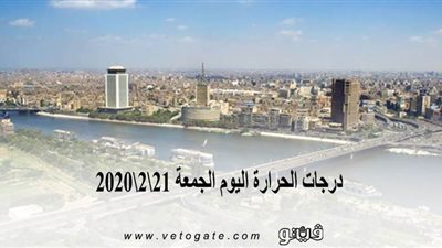 درجات الحرارة اليوم الجمعة 21\2\2020