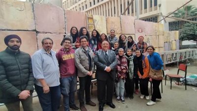 جامعة حلوان تشارك في تجميل طريق نقل المومياوات الملكية إلى متحف الحضارة