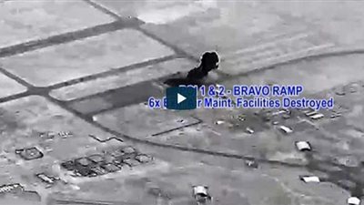 بعد رفع السرية.. أول لقطات للقصف الإيراني على قاعدة الأسد بالعراق انتقاما لسليماني