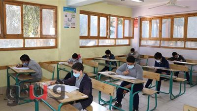 97 % نسبة حضور طلاب الصف الأول الإعدادي في امتحان الفصل الدراسي الأول