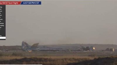 انفجار نموذج أولي من صاروخ سبيس إكس بعد هبوطه بدقائق.. وإيلون ماسك يعلق | فيديو