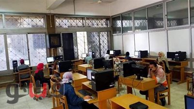 بدء عقد الاختبارات الإلكترونية بكلية التمريض جامعة حلوان