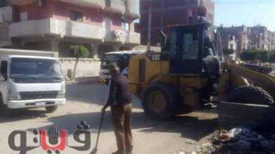 حملة نظافة بشوارع القنطرة شرق الإسماعيلية | صور