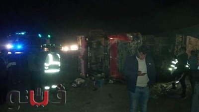 النيابة تستعلم عن المصابين في حادث طريق الكريمات.. وتنتقل لسماع أقوالهم