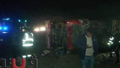 الإسعاف: ارتفاع ضحايا حادث الصحراوي الشرقي لـ20 شخصا و5 مصابين