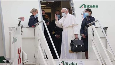 طائرة البابا فرنسيس تدخل الأجواء العراقية متوجهة نحو بغداد