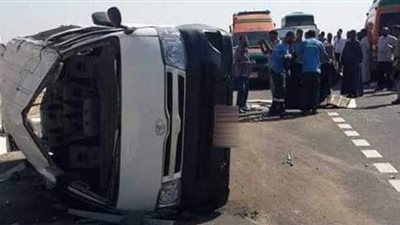 مصرع شخص وإصابة 5 آخرين في حادث سير بطريق أسيوط الغربي