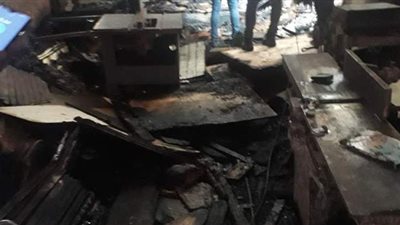 أول صورة لحريق حدائق القبة