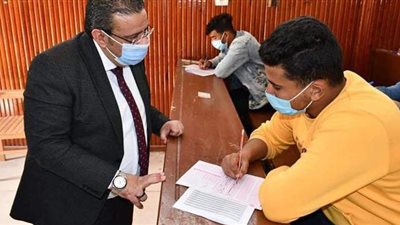 ٤٤٧ طالبا يؤدون الامتحانات بكلية التربية الرياضية جامعة قناة السويس