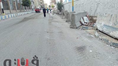 إزالة الحواجز الخرسانية وفتح طريق التل الكبير بالإسماعيلية| صور