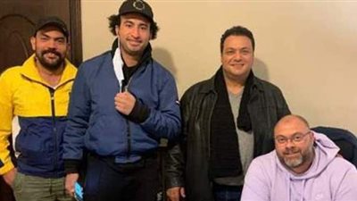 مراد مكرم وعلي ربيع في كواليس تصوير مسلسل 