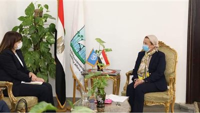 وزيرة البيئة تبحث مع المنسقة المقيمة للأمم المتحدة بالقاهرة سبل دعم العمل البيئي