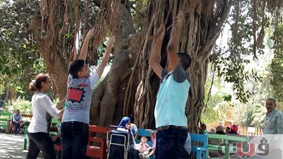 بالفيديو.. مراهقون يتسلقون أشجار حديقة الأسماك وسط غياب أمني