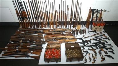 ضبط أسلحة نارية وطلقات في حملة أمنية بسوهاج