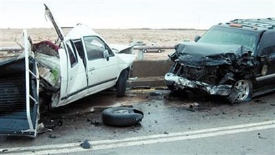 مصرع وإصابة 9 أشخاص في حادث تصادم على الطريق الصحراوي بسوهاج