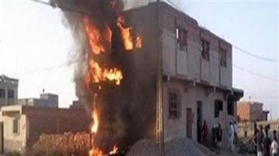 إصابة ربة منزل وابنتها في حريق بحوش بسوهاج