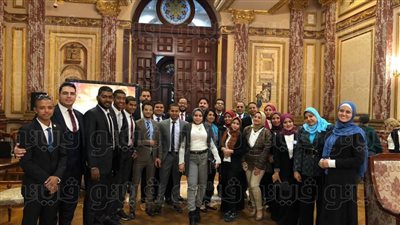 طلاب جامعة المنيا في مجلس النواب للمشاركة ببرلمان شباب الجامعات (صور)