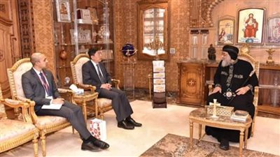 البابا تواضروس يستقبل سفير سنغافورة الجديد بالقاهرة
