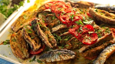 صينية سردين بالزعتر بطريقة الشيف نجلاء