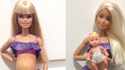 بالصور.. حياة باربي بعد الزواج والحمل
